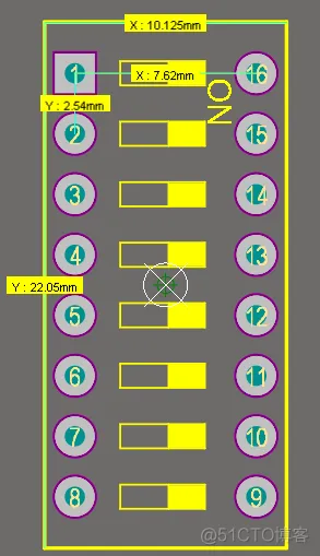 四分五裂的原理图符号-设计74HC14的库文件-PCB系列教程2-4_DIP16_11